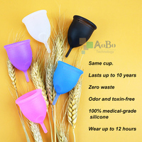 Copa Menstrual de Silicona de Grado Médico 100%, Reutilizable, Suave y Ecológica, Juego para el Cuidado Menstrual, Gran Oferta
