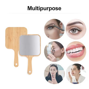 Профессиональный изготовленный на заказ односторонний портативный дорожный туалетный столик деревянное зеркало с рамкой Дизайн Ручное зеркало для макияжа - Product Image 4