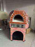 Four à pizza au feu de bois de style italien Équipement de boulangerie commercial populaire Four à barbecue en brique à gaz à charbon de bois