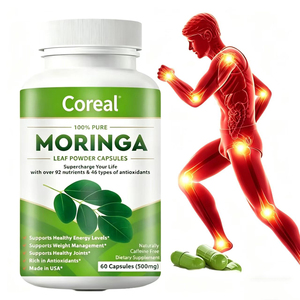 OEM/ODM ปรับแต่งได้ตามต้องการ โมริงก้าบริสุทธิ์ 100% 60 แคปซูล อาหารเสริมสมุนไพรต้านอนุมูลอิสระเพื่อสุขภาพ - Product Image 1