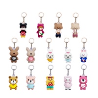 Porte-clés personnalisé en PVC 3D épaissi sur mesure avec impression de logo pour figurine de dessin animé, cadeau promotionnel