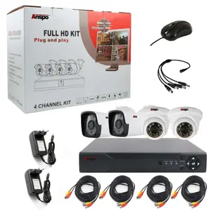 Sistema de cámara CCTV analógica 4 canales 8ch 16ch AHD 1080P cámara de seguridad con 2MP DVR conjunto completo exterior interior impermeable