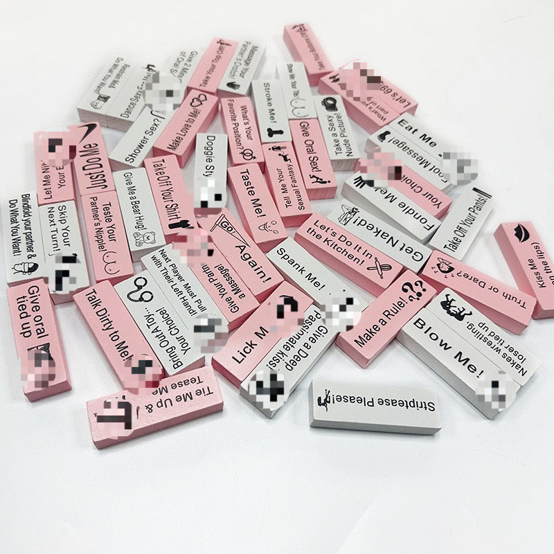 Couple Dating Colorful Building Blocks Tower