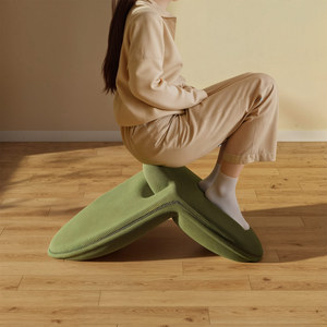 Foldable Lazy Sofa Tatami Floor <b>Cushion</b> Chair with Backrest Portable <b>Small</b> Sofa for Bedroom Bay Window Bed Indoor Relaxation Sea - Product Image 2