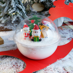 Giáng sinh hộp bánh mang Mousse bóng Tuyết trong suốt sắc nét trái cây Snack bóng nướng Hộp Âu yếm xô - Product Image 4