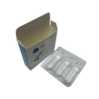Emballage Peptidee 3pcs de boîte de flacon de bouteille en verre de 2ml 3ml avec plateau en plastique