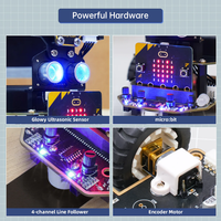 Nexbit Microbit AI Robot visi mobil STEM Kit pendidikan Plug-and-Play pemrograman grafis dengan modul elektronik dan Kit