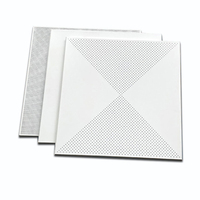 Tuile de plafond acoustique en aluminium perforé 600x600, offre spéciale