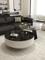 2025 Neues Kreatives Design Runder Stein-Couchtisch-Set Modern Einfach Luxuriös Hochwertiges Gefühl Wohnzimmermöbel Mit Stauraum