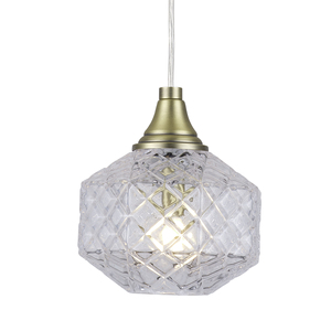 Nhỏ cắt thủy tinh ánh sáng mặt dây chuyền với Brass trần tán và rõ ràng kết cấu mô hình bóng cho căn hộ chiếu sáng nội thất trang trí nội thất - Product Image 3