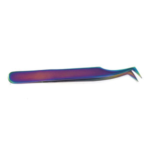 Pinzas para Pestañas en Oferta, MOQ Bajo, de Acero Inoxidable, Antiestáticas, Duraderas, con Agarre Perfecto, Punta Curva Afilada de 10 mm - Product Image 3