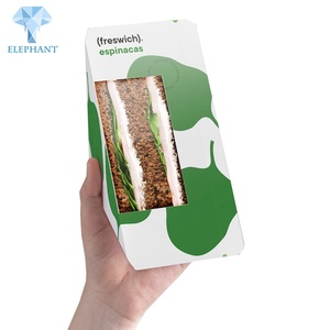 Custom Food Grade Hamburger Bakery Bread Paper Triangle Packaging Sandwich Box - Product Image 3