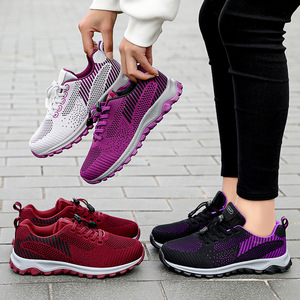 Women Classic Casual Slip-On <b>Shoes</b> Durable Light Mesh Upper EVA Sole Cotton Lining <b>Flat</b> Heel All Seasons Running Athletic Solid - Product Image 3