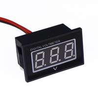 12V/24V 0.40 "LED voltmètre numérique DC 2.7-30V jauge de tension étanche avec 2 fils pour Auto voiture Marine bateau