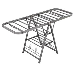 Séchoir à linge pliable en métal avec barre de suspension pour la maison, la blanchisserie et les salles d'exposition - Product Image 6