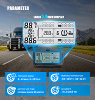 Sistema de Monitoreo de Presión de Neumáticos (TPMS) Promata Mata 7S para Camiones con Múltiples Remolques, Monitorea hasta 110 Neumáticos y 6 Remolques con Sensores Internos y Rango de Señal de 80m