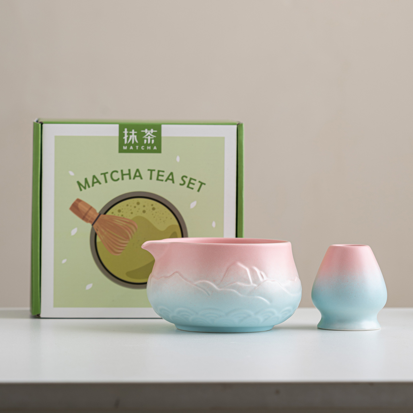 Ensemble dégradé rose et bleu-2 pièces