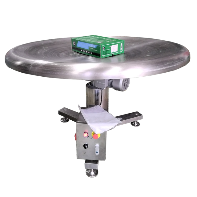 Rotary Collecting Table Used to Receive the Pouch Bags/Box/ Tray Materials After Weighing and Packaging Machine