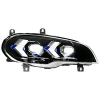 Ensemble de phares LED pour BMW X5 E70 2007-2013, lentille de projecteur laser, sourcil bleu DRL, clignotant séquentiel, plug and play