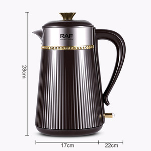 Black Stainless Steel Cordless Electric <b>Kettle</b> <b>Temperature</b> <b>Control</b> Large Capacity for Tea Coffee Hot Water Household - Product Image 3