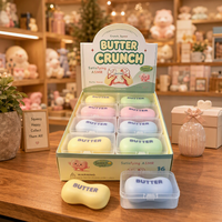 Jouet Squishy en Forme de Beurre Croustillant avec Coque en Cire, Son ASMR, Anti-Stress, Sans Rebond, Vente en Gros
