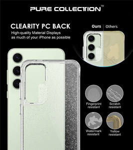 Funda Transparente Antigolpes y Antiarañazos de TPU y PC con Brillantina para Samsung Galaxy S24 FE <span class=keywords><strong>S23</strong></span> Plus S25 S26 Ultra - Product Image 6