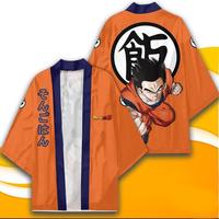 Kimono personnalisé Dragon DBZ Son Goku Vegeta Buu Gohan chemise japonaise courte cape vêtements Cosplay fête accessoire Anime Kimono Haori