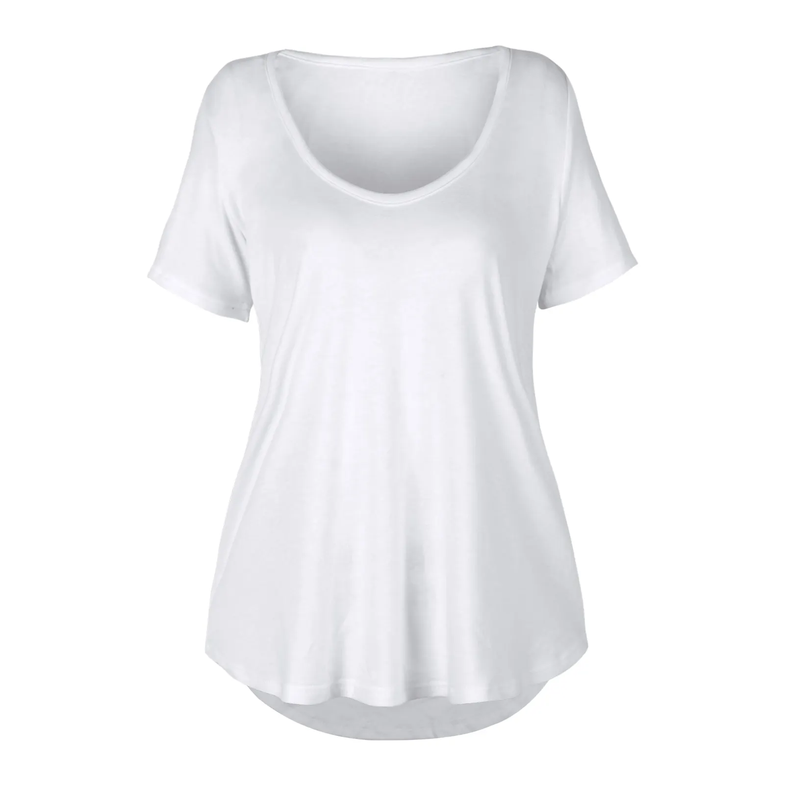 Новейшие однотонные футболки с круглым вырезом, хлопковые футболки с коротким рукавом, дешевые женские блузки, топы