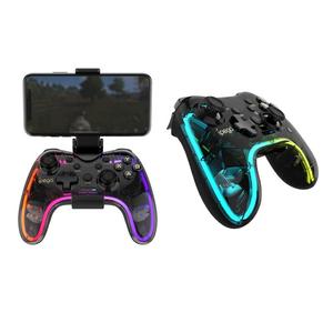 Trong suốt chơi game điều khiển PG-9228 BT trò chơi phím điều khiển RGB đầy màu sắc Gamepad cho Nintendo Switch / IOS /Android / PC / <span class=keywords><strong>PS4</strong></span> / PS3 - Product Image 2