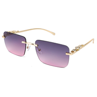Lunettes de soleil de mode transfrontalières Nouvelles lunettes de soleil de protection solaire de qualité supérieure Protection UV Lunettes de soleil pour femmes personnalisées WholesaleBO 96409