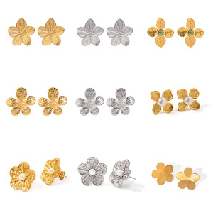 <span class=keywords><strong>Orecchini</strong></span> Vintage da Donna in Acciaio Inossidabile Placcato Oro 18K <span class=keywords><strong>con</strong></span> Design a Margherita - Product Image 6