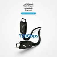 Cable de Datos Thunderbolt 5, Cable USB-C a C de 240 W, Transferencia de Datos de 80 Gbps, Ancho de Banda de 120 Gbps
