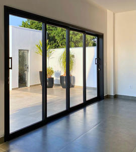 Fenêtres et portes en verre trempé double <span class=keywords><strong>sur</strong></span> mesure, <span class=keywords><strong>rail</strong></span> personnalisé, porte coulissante en aluminium pour véranda en vente - Product Image 5