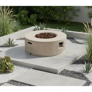 Brasero extérieur au gaz naturel avec 50 000 BTU, design écologique, matériau MGO, billes de verre pour jardin et terrasse - Product Image 2