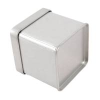 Boîte en fer blanc mini carrée de qualité alimentaire, hermétique, personnalisable, pour thé, bonbons, biscuits, snacks, chocolat, cadeaux, écologique, vente en gros