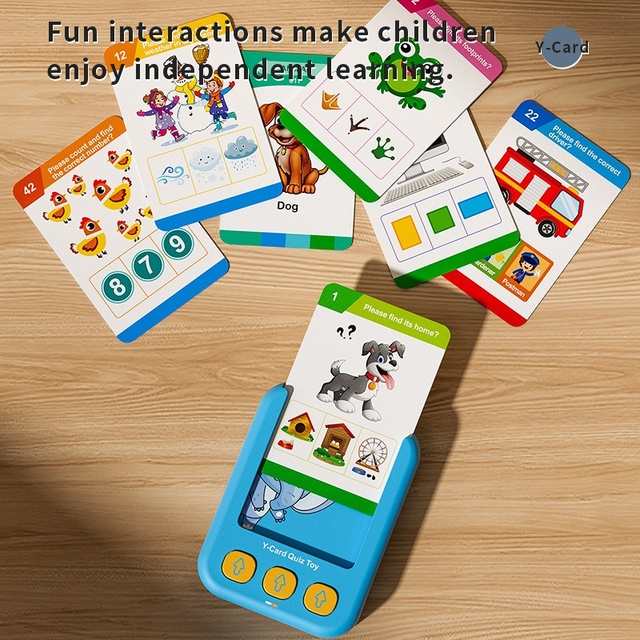 Multilingual Little Teacher Card Inserting Machine Learning Early Education Battery Audio Toy for Children 4-6 Years Plastic
