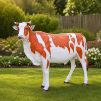 Sculpture de bétail en fibre de verre pour l'extérieur, ornement de jardin Art Déco pour l'aménagement paysager et la décoration d'animaux de ferme