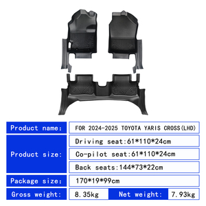Factory Custom5D TPE <b>Rubber</b> Eco-friendly Waterproof Anti Slip5D Car <b>Floor</b> Mats 4 Pieces for Toyota Yaris Cross(LHD) 2024-2025 - Product Image 4