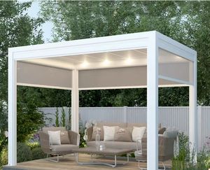 <span class=keywords><strong>Pergola</strong></span> extérieure moderne de haute qualité en aluminium étanche persienne de jardin en métal - Product Image 2