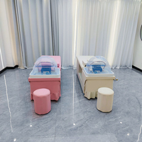 Fauteuil de lavage capillaire SPA moderne en similicuir pour salon de beauté et hôtel, avec fonction massage et traitement du cuir chevelu japonais