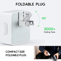 Cargadores y Adaptadores de Teléfono Premium para EE. UU., UE y Reino Unido, Cargador de Pared Plegable de 35W con Doble Puerto USB-C para iPhone y iPad