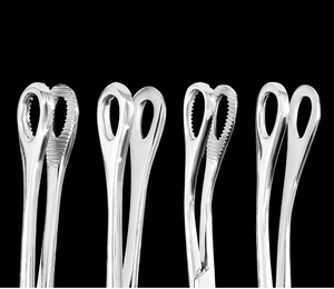 Pinzas de Acero Inoxidable para Esponjas, Instrumentos Quirúrgicos, Cambio de Apósitos Quirúrgicos, Uso Clínico, Desbridamiento <span class=keywords><strong>y</strong></span> Cuidado de Heridas - Product Image 2