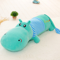 Peluche hippopotame gros vert personnalisée pour enfants