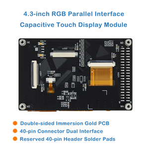 Schermo Touch Capacitivo IPS Waiken da 4,3 Pollici, 480x272, Interfaccia RGB, Luminosità 350, -20~70°C, Multi-touch Compatibile <span class=keywords><strong>ATK</strong></span>/Fire - Product Image 3