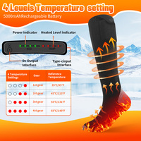 Chaussettes chauffantes rechargeables 5V 5000mAh avec contrôle par application pour hommes et femmes, idéales pour le camping, le ski, la pêche et la chasse en extérieur