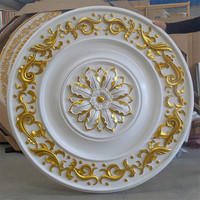 Moulures de plafond en forme de médaillon grand format pour bâtiments français, moulures de plafond rondes