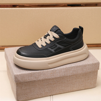 Chaussures décontractées polyvalentes à semelle épaisse, chaussures décontractées en cuir tendance pour l'extérieur, vente directe d'usine OEM et vente en gros