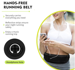 Riñonera Impermeable de Nailon con Logotipo Personalizado, MOQ Bajo, para Mujer, Bolsas Deportivas para Exteriores con Orificio para Auriculares, Accesorios para Correr para Adultos - Product Image 4