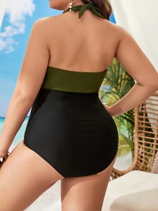 Costume da Bagno Intero di Alta Qualità per Donna, Taglie Grandi, Stampa Digitale, in Spandex/Poliestere, Asciugatura Rapida - Product Image 4