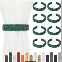 Attaches de rideaux en macramé de style nordique bohème, cordons en coton et lin tissés à la main avec attaches au dos, polyvalents et minimalistes